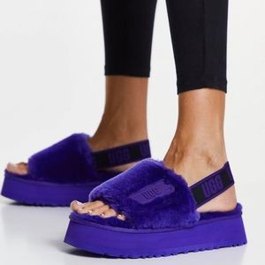 UGG Disco Slide Platform Sandals in Violet Night